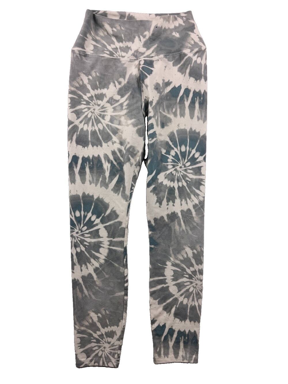Simply Vera Vera Wang Women’s High Waist Tie Dye Leggings Gray White M